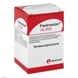 PANKREATAN 10.000 cápsulas duras con recubrimiento entérico, 50 uds