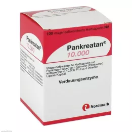PANKREATAN 10.000 cápsulas duras con recubrimiento entérico, 100 unidades