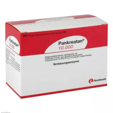 PANKREATAN 10.000 cápsulas duras con recubrimiento entérico, 200 unidades