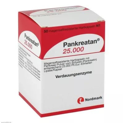 Pankreatan 25.000 cápsulas gastrorresistentes, 50 piezas