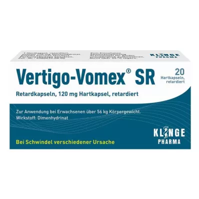 VERTIGO-VOMEX SR Cápsulas de liberación lenta, 20 uds