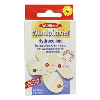 WUNDPFLASTER Hidrocoloide 4 tamaños, 10 piezas