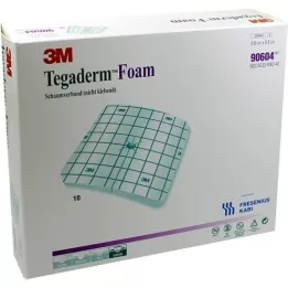 TEGADERM apósito de espuma FK 8,8x8,8 cm 90604, 10 uds