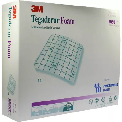 Espuma Tegaderm FK 10x10cm 90601, 10 piezas
