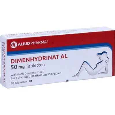 DIMENHYDRINAT AL 50 mg comprimidos, 20 uds