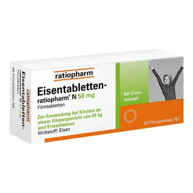 EISENTABLETTEN-ratiopharm N 50 mg comprimidos recubiertos con película, 50 uds