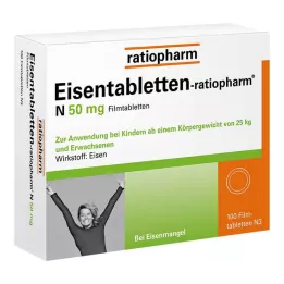 EISENTABLETTEN-ratiopharm N 50 mg comprimidos recubiertos con película, 100 uds