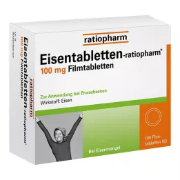 EISENTABLETTEN-ratiopharm 100 mg comprimidos recubiertos con película, 100 uds