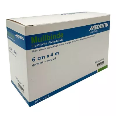 MULLBINDEN elast.6 cmx4 m, 20 uds