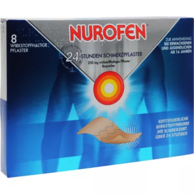 NUROFEN Parche para el dolor 24 horas 200 mg, 8 uds