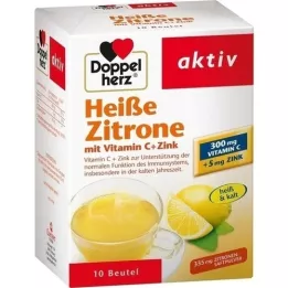 DOPPELHERZ limón caliente gránulos de vitamina C+zinc, 10 uds