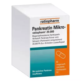 PANKREATIN Micro-ratio.20.000 cápsulas duras con recubrimiento entérico, 50 uds