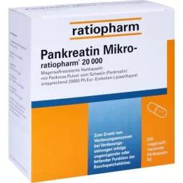 PANKREATIN Micro-ratio.20.000 cápsulas duras con recubrimiento entérico, 200 uds