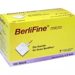 BERLIFINE microcánulas 0,25x5 mm, 100 uds