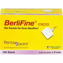 BERLIFINE microcánulas 0,25x5 mm, 100 uds