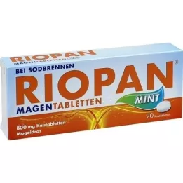 RIOPAN Comprimidos para el estómago Menta 800 mg Comprimidos masticables, 20 uds