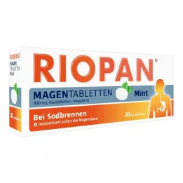 RIOPAN Comprimidos para el estómago Menta 800 mg Comprimidos masticables, 20 uds