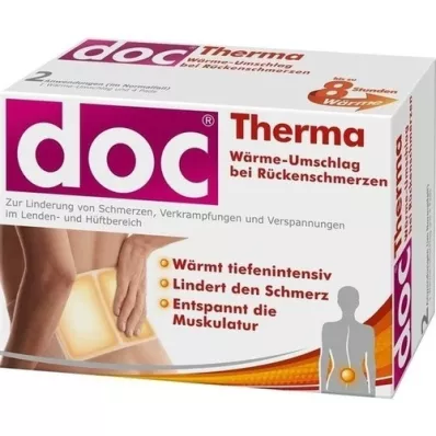 DOC THERMA Cataplasma de calor para el dolor de espalda, 2 uds