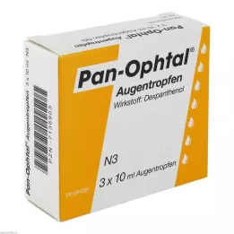 PAN OPHTAL Gotas para los ojos, 3X10 ml