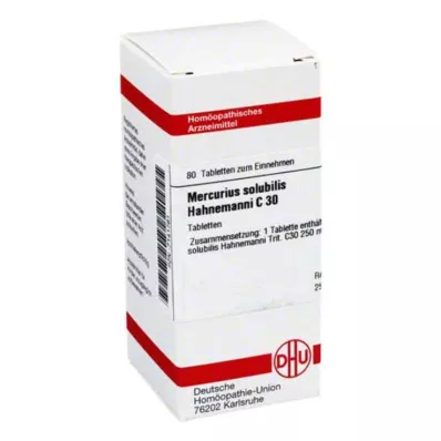 MERCURIUS SOLUBILIS Hahnemanni C 30 Comprimidos, 80 uds