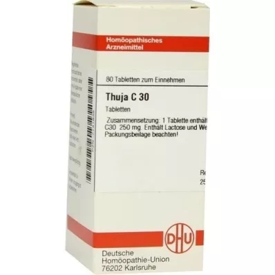 THUJA C 30 comprimidos, 80 uds