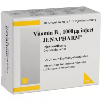 VITAMIN B12 1.000 μg Inyectar Jenapharm Ampollas, 10X1 ml