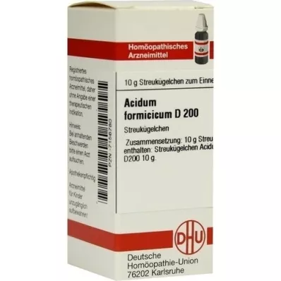 ACIDUM FORMICICUM D 200 glóbulos, 10 g