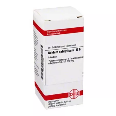 DHU Acidum salicylicum D 6 tabletas, 80 piezas