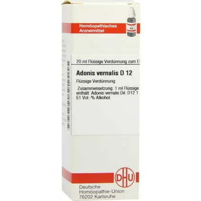 DHU Adonis vernalis D 12 Dilución, 20 ml
