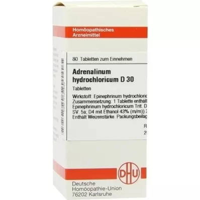 ADRENALINUM HYDROCHLORICUM D 30 comprimidos, 80 uds