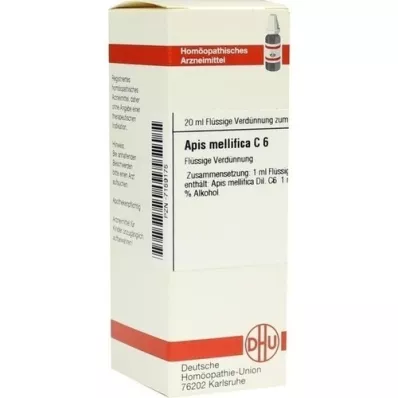 APIS MELLIFICA C 6 Dilución, 20 ml
