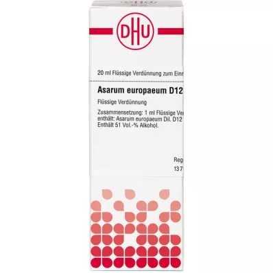 ASARUM EUROPAEUM D 12 Dilución, 20 ml