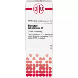 BISMUTUM SUBNITRICUM Dilución D 8, 20 ml