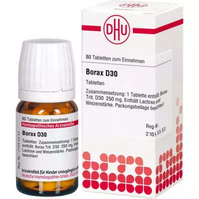 BORAX D 30 comprimidos, 80 uds