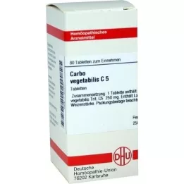 CARBO VEGETABILIS C 5 comprimidos, 80 uds