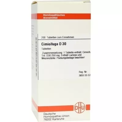 CIMICIFUGA D 30 comprimidos, 200 uds