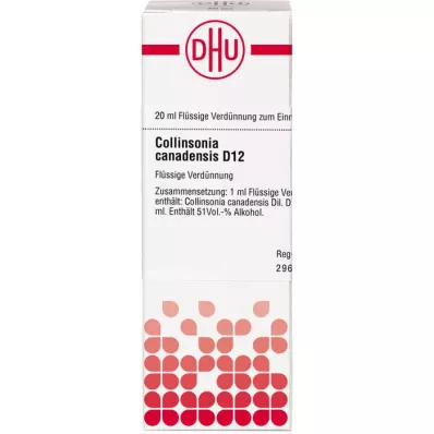 COLLINSONIA CANADENSIS D 12 Dilución, 20 ml