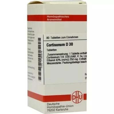 CORTISONUM D 30 comprimidos, 80 uds