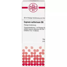 CUPRUM SULFURICUM D 6 Dilución, 20 ml