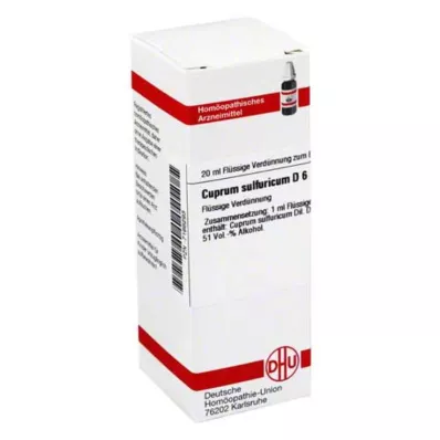 DHU Cuprum sulfuricum D 6 Dilución, 20 ml