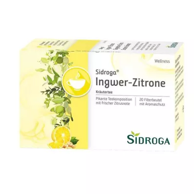 SIDROGA Bolsa de filtro de té Wellness Jengibre-Limón, 20X2,0 g