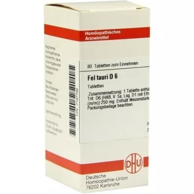 FEL TAURI D 6 pastillas, 80 uds