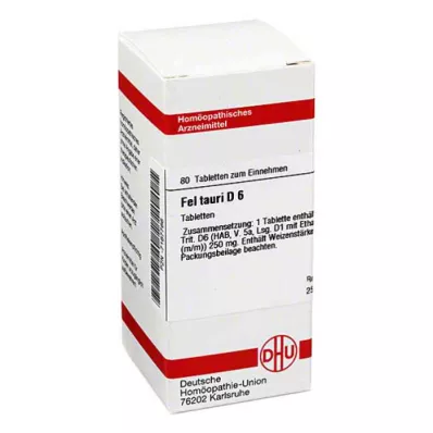 Tabletas Fel Tauri D6 (80 piezas)