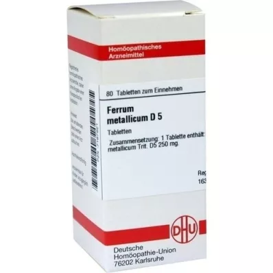 FERRUM METALLICUM D 5 pastillas, 80 uds