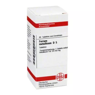 FERRUM METALLICUM D 5 pastillas, 80 uds