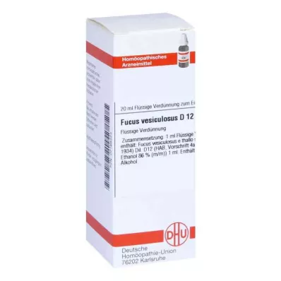FUCUS VESICULOSUS D 12 Dilución, 20 ml FUCUS VESICULOSUS D 12 Dilución, 20 ml