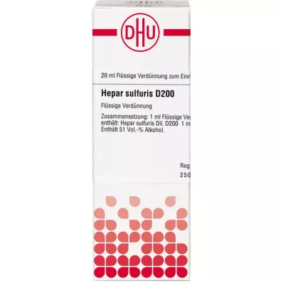 HEPAR SULFURIS Dilución D 200, 20 ml