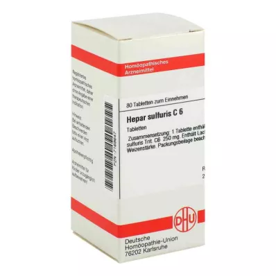 Tabletas de Hepar Sulfuris C6 (80 piezas)