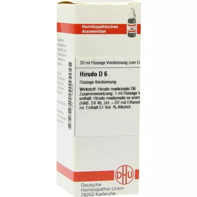 DHU Dilución Hirudo D 6, 20 ml