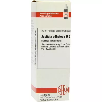 JUSTICIA adhatoda D 6 Dilución, 20 ml